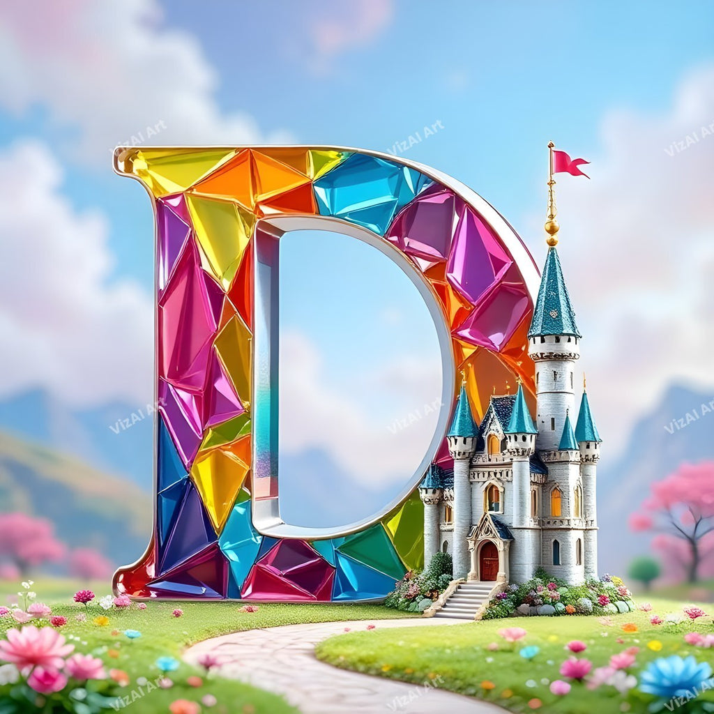Fairytale Castle alphabet letter D