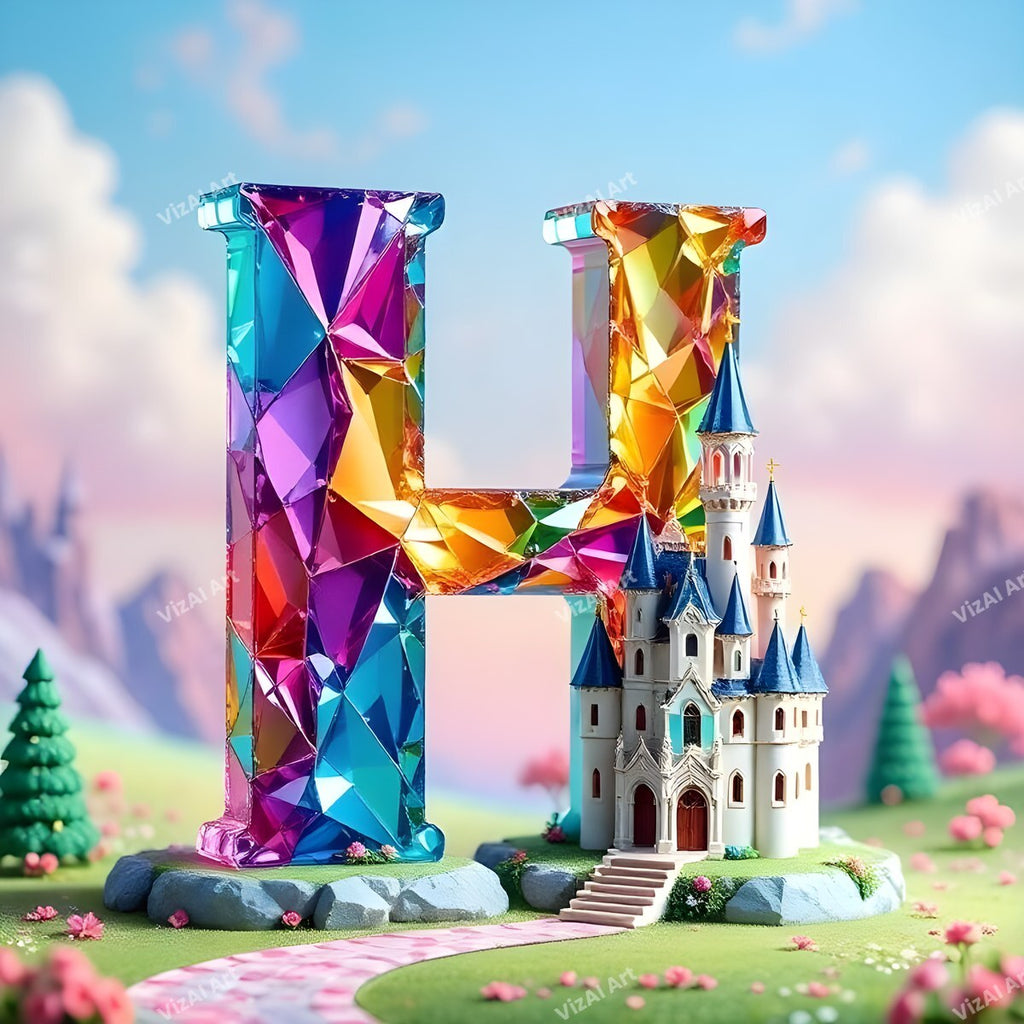 Fairytale Castle alphabet letter H