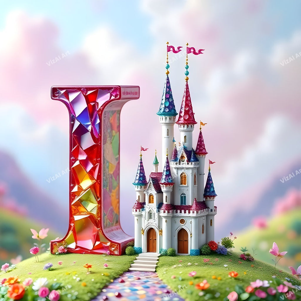 Fairytale Castle alphabet letter I