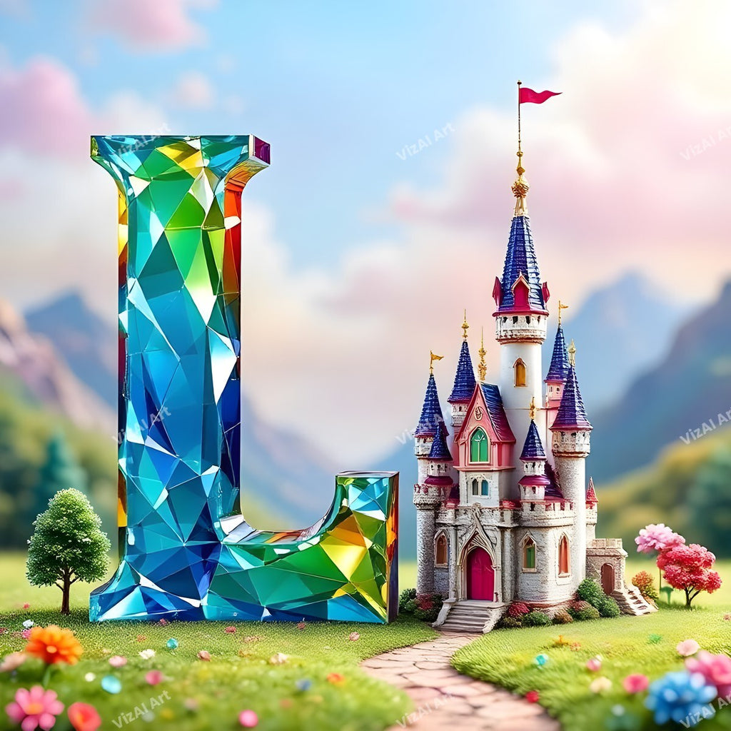 Fairytale Castle alphabet letter L