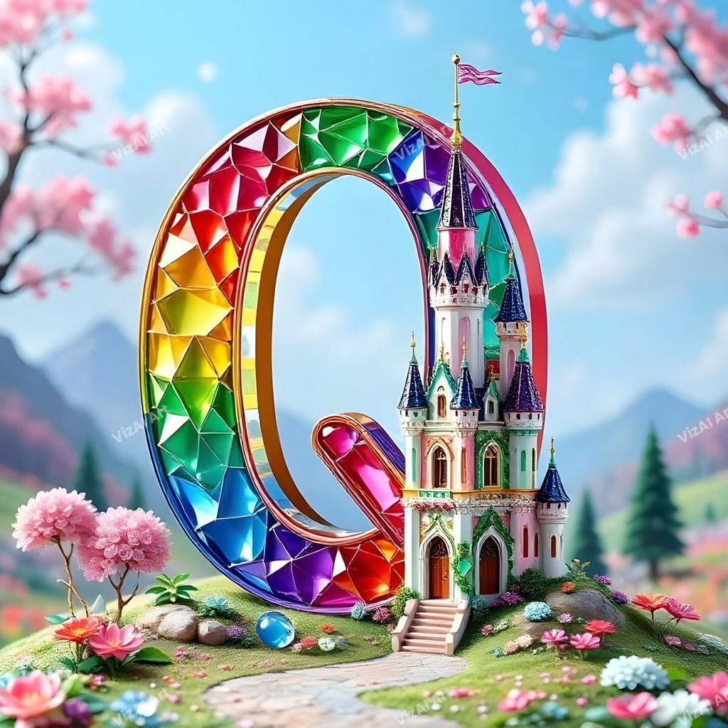 Fairytale Castle alphabet letter Q