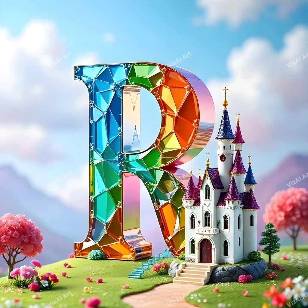 Fairytale Castle alphabet letter R