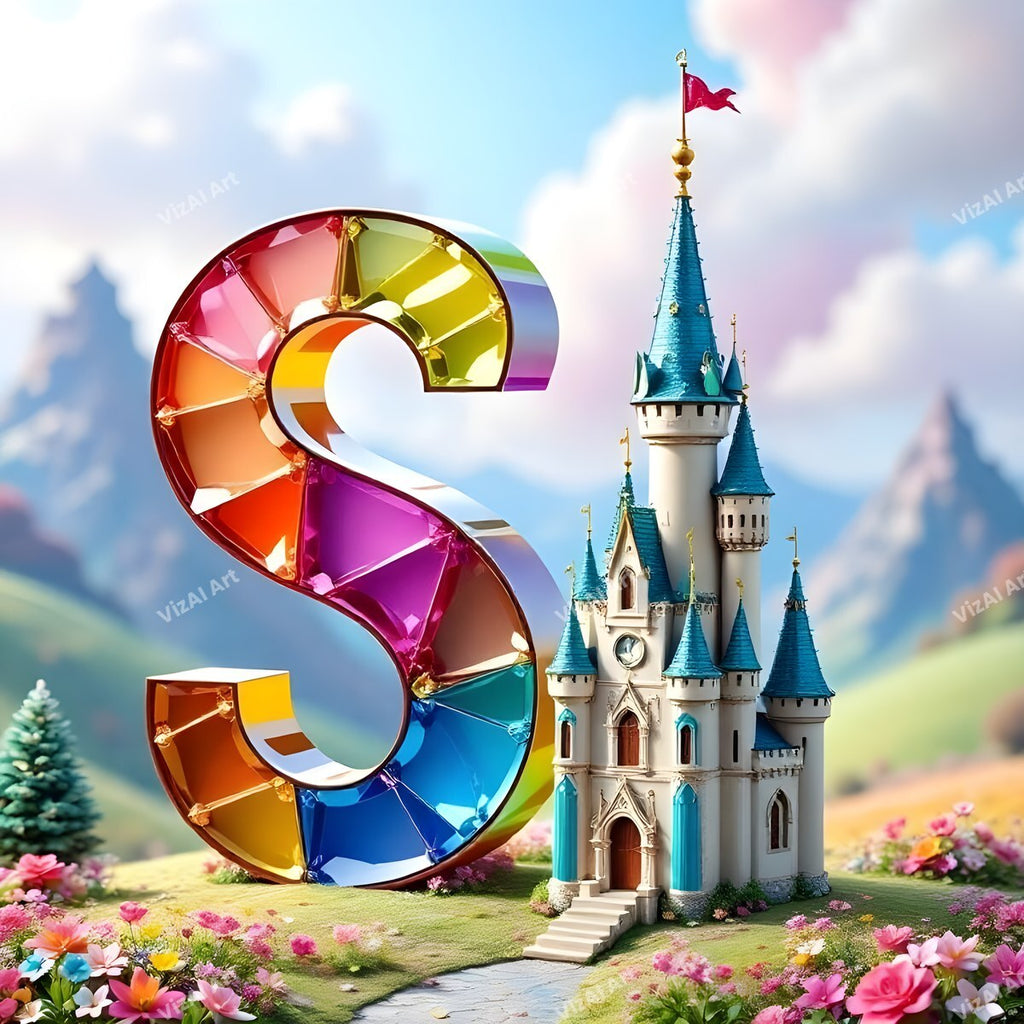 Fairytale Castle alphabet letter S