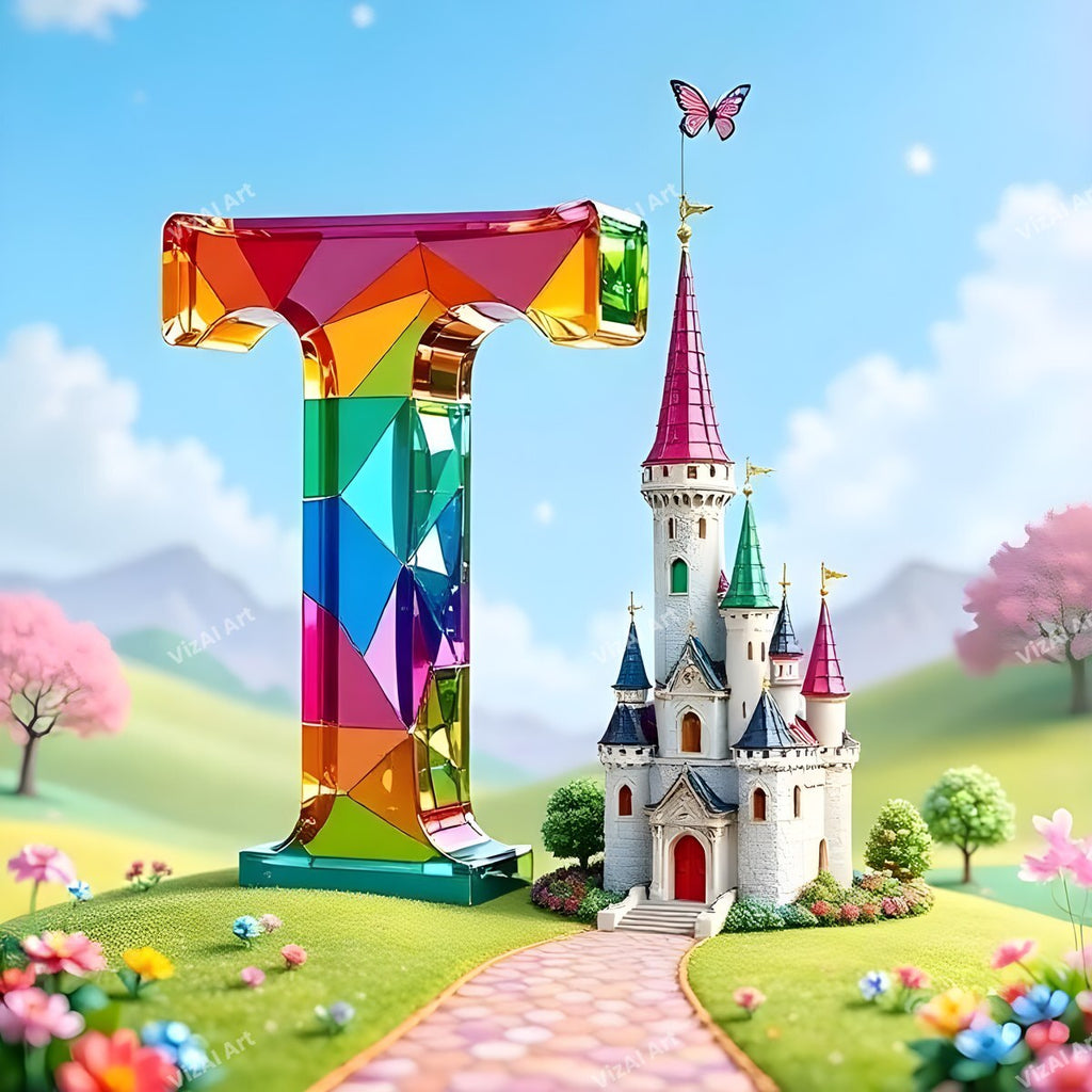 Fairytale Castle alphabet letter T