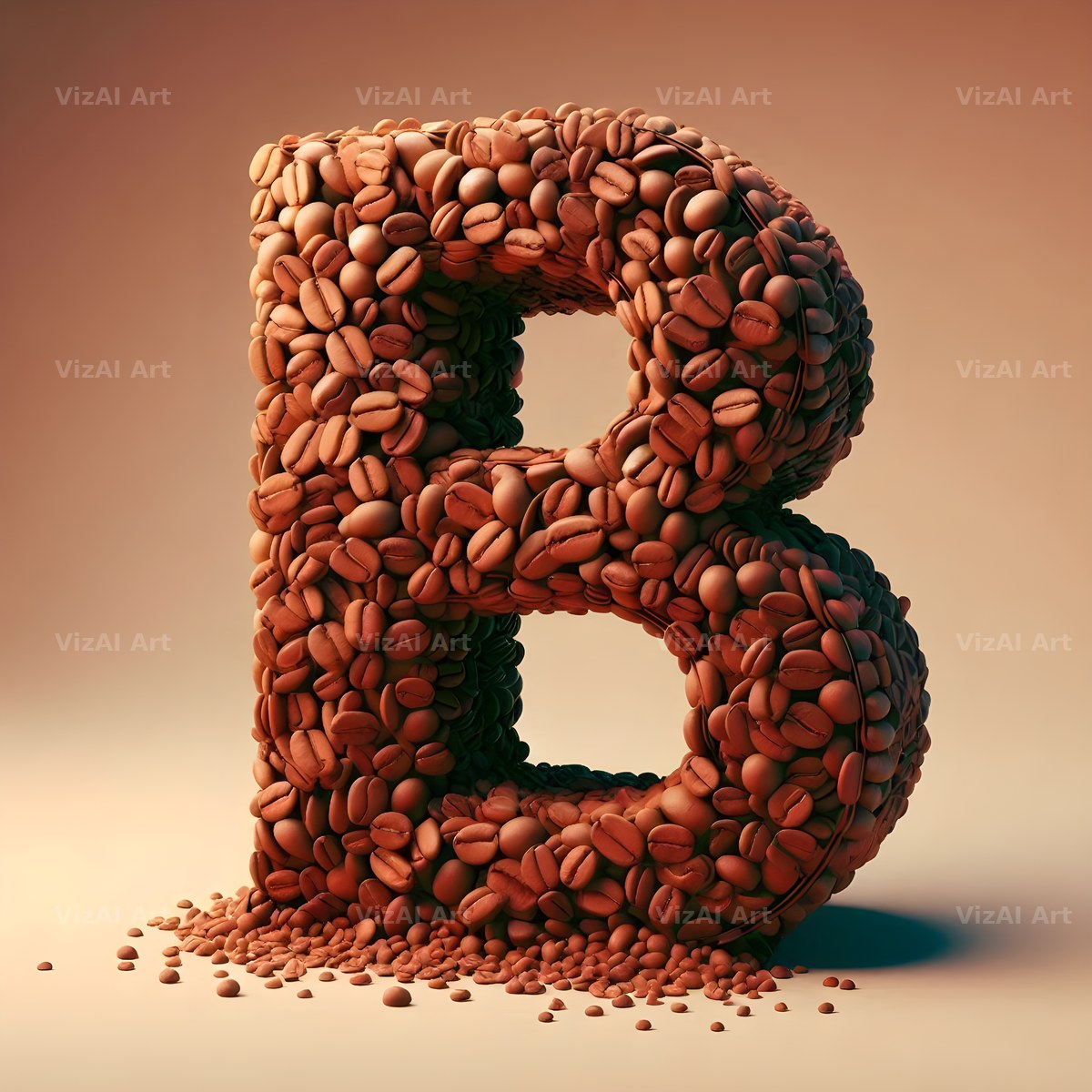Coffee Bean alphabet letter B