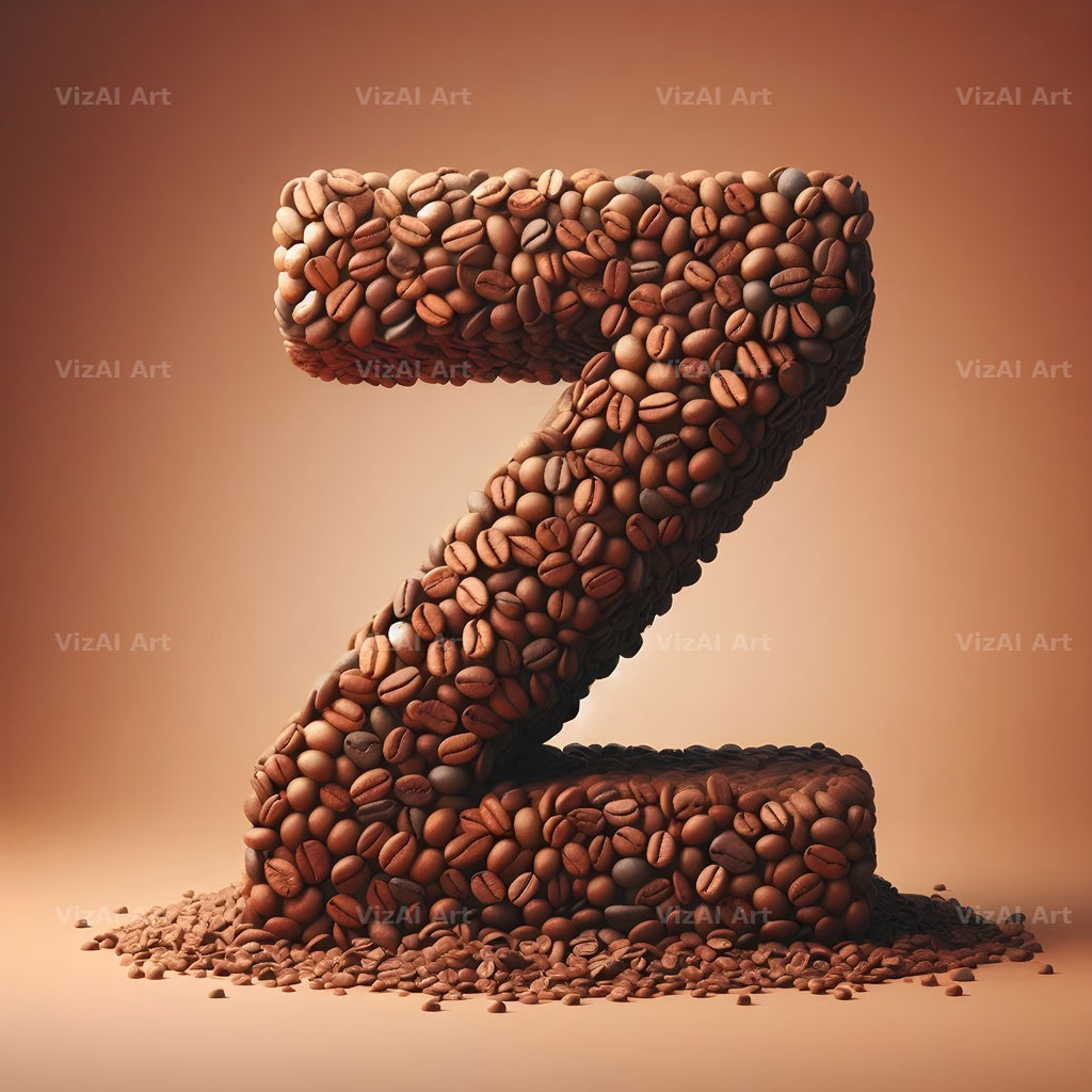 Coffee Bean alphabet letter Z