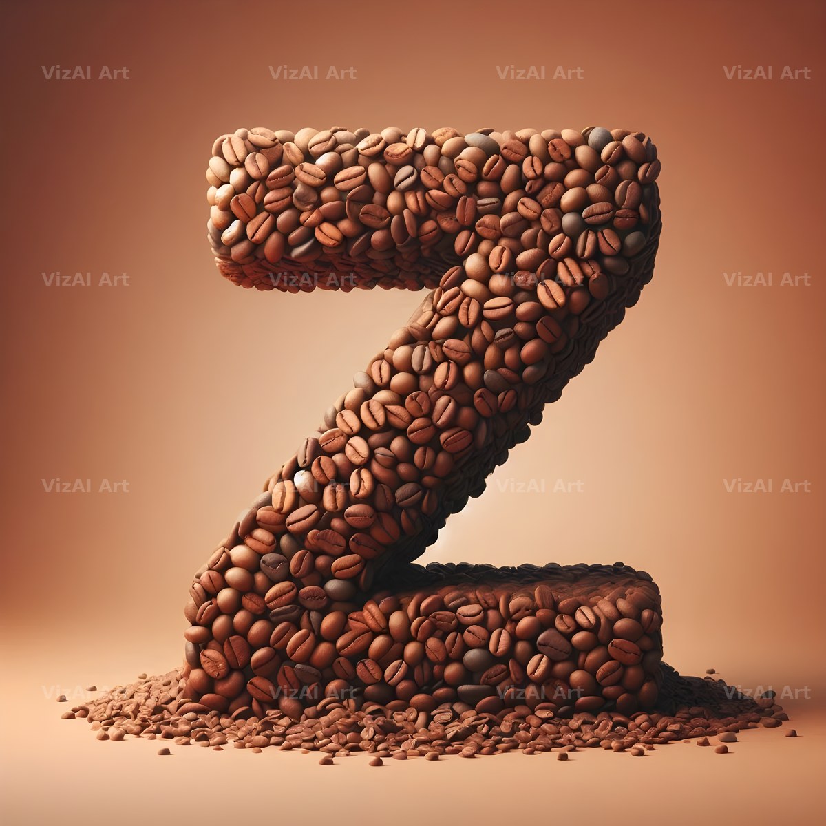 Coffee Bean alphabet letter Z