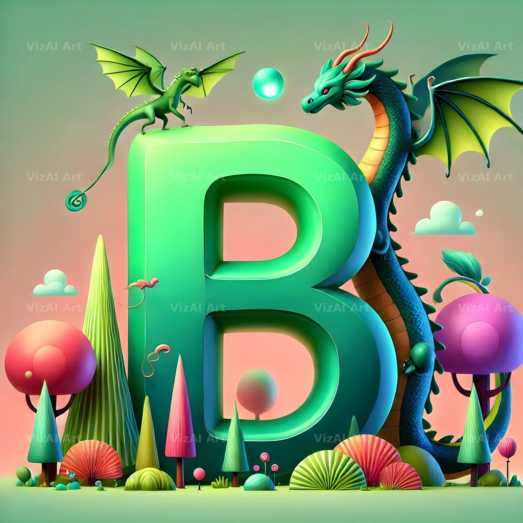 Green Dragon alphabet letter B