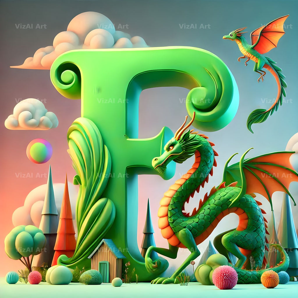 Green Dragon alphabet letter F