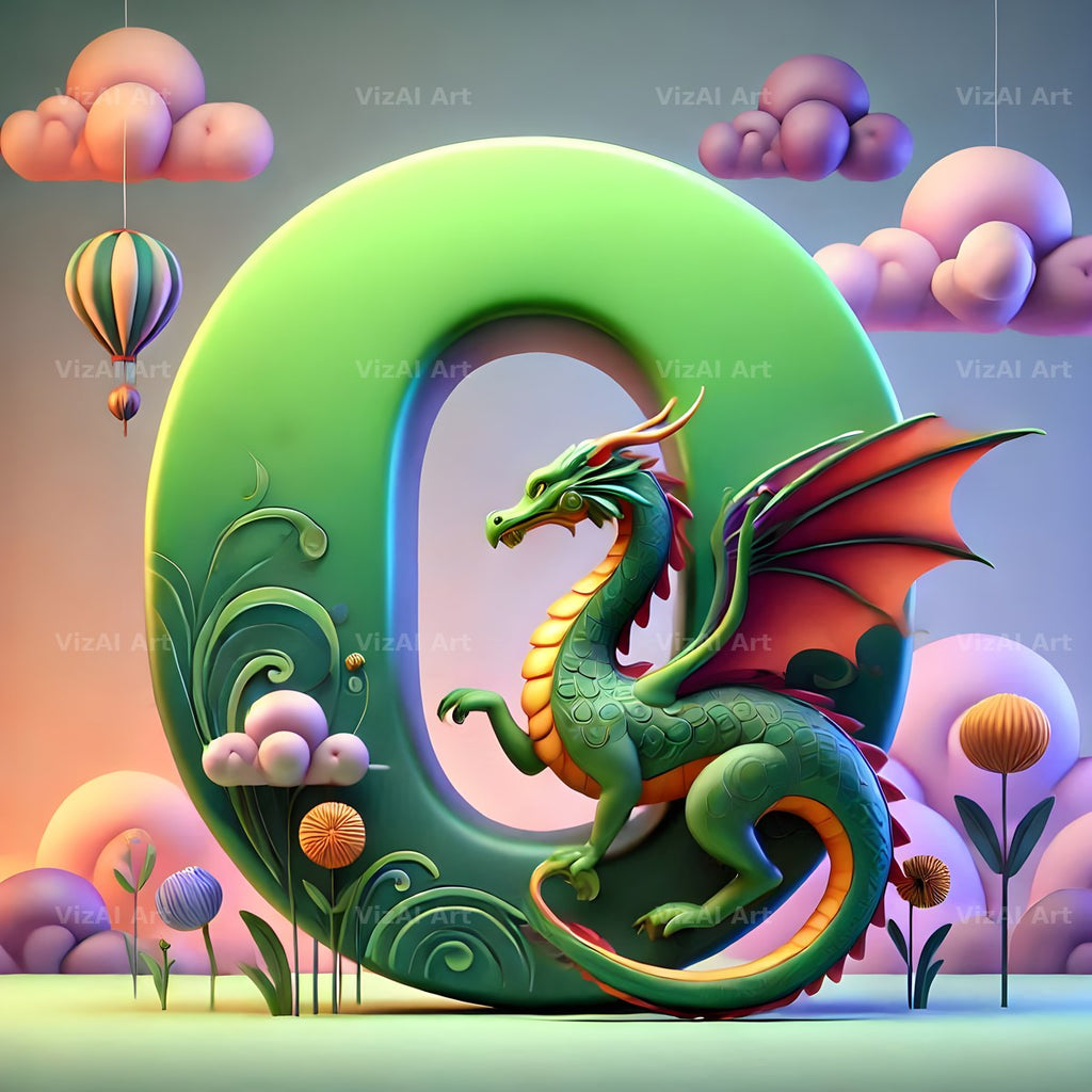Green Dragon alphabet letter O