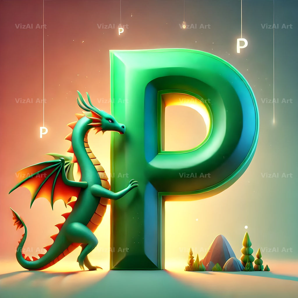 Green Dragon alphabet letter P