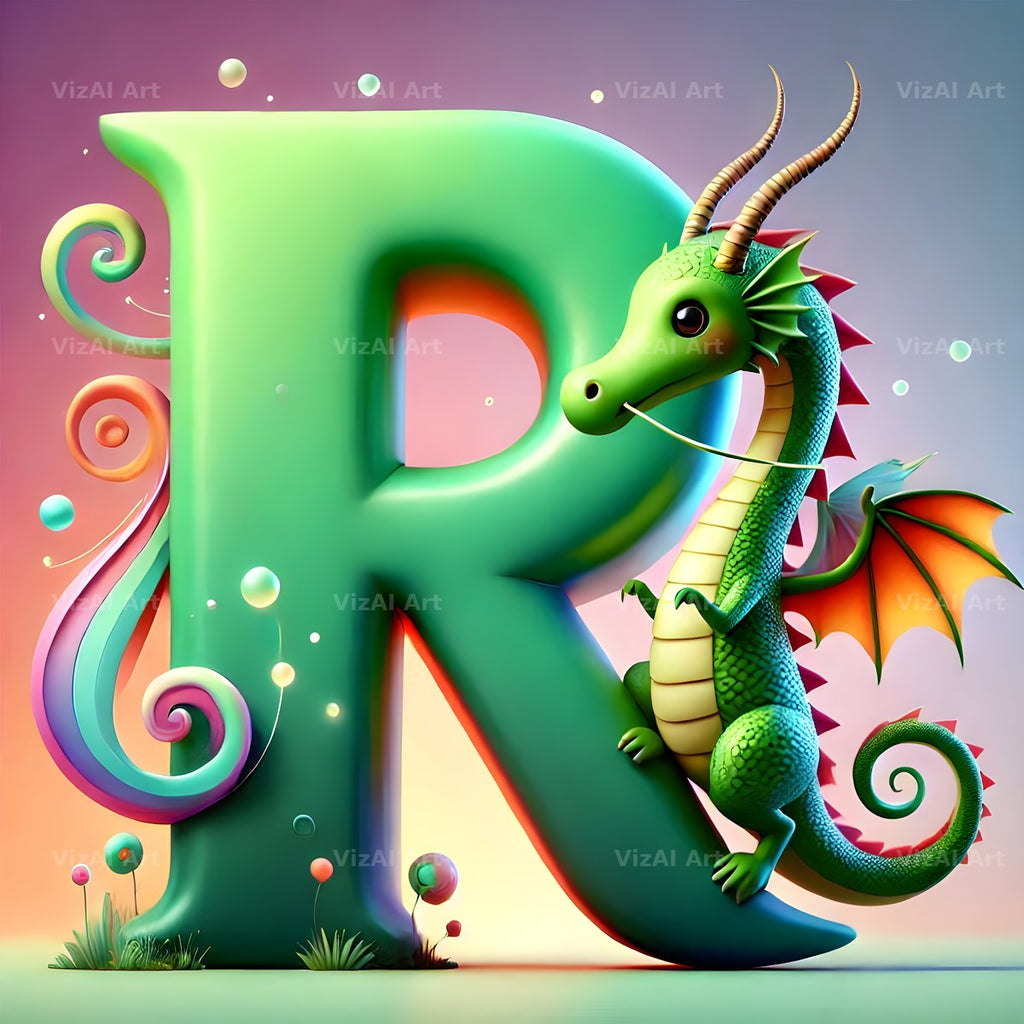 Green Dragon alphabet letter R
