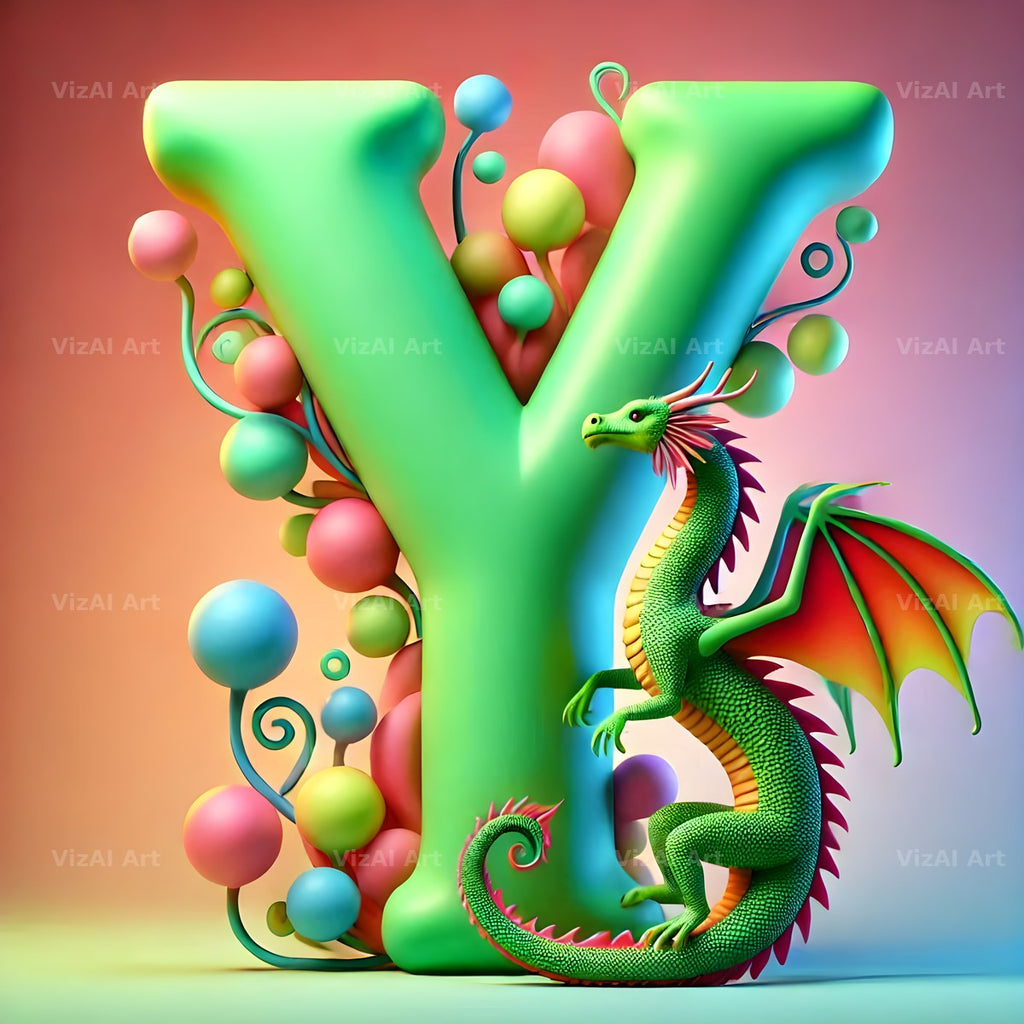 Green Dragon alphabet letter Y