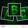 Digital Rain Code alphabet — choose an individual printable letter