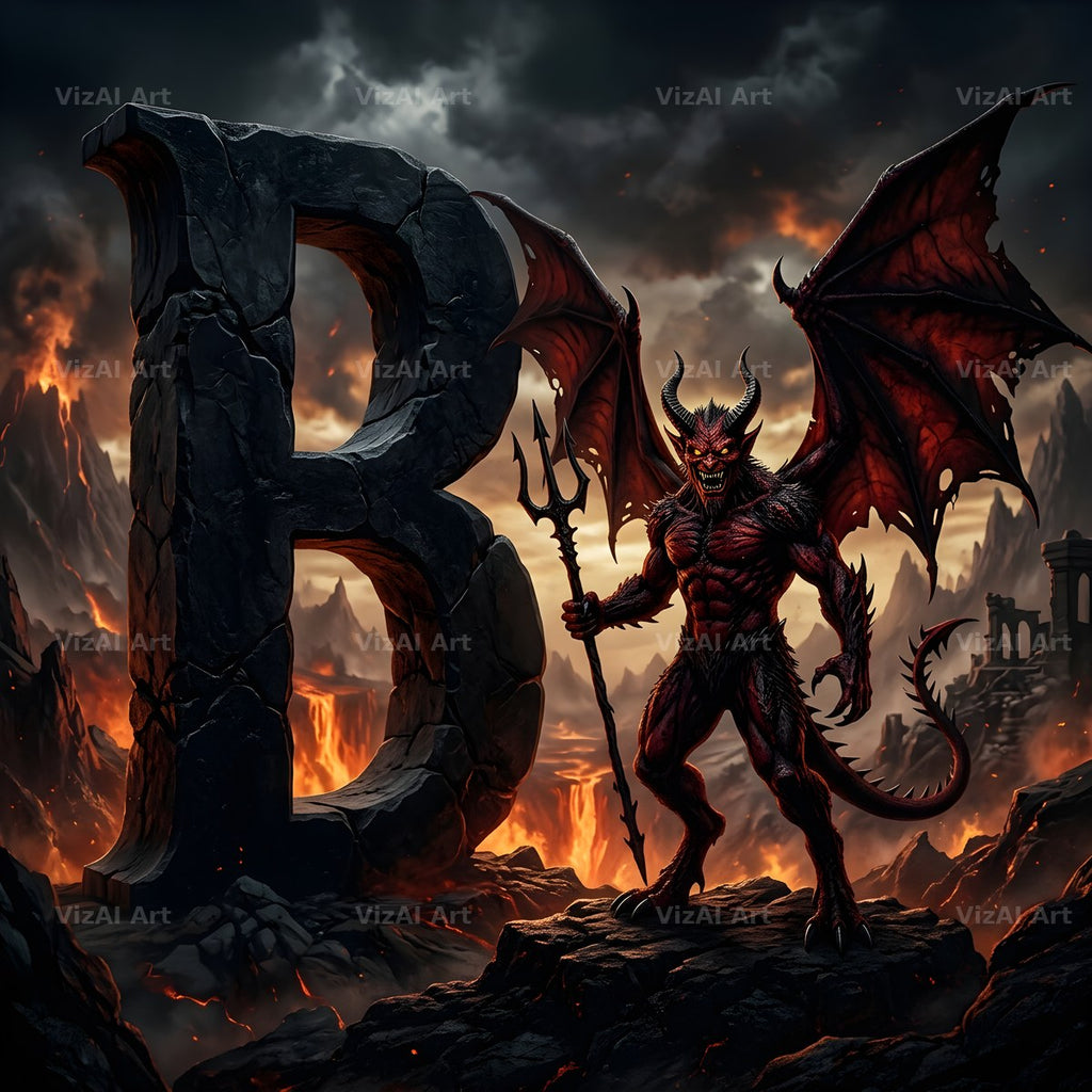 Hellfire alphabet letter B