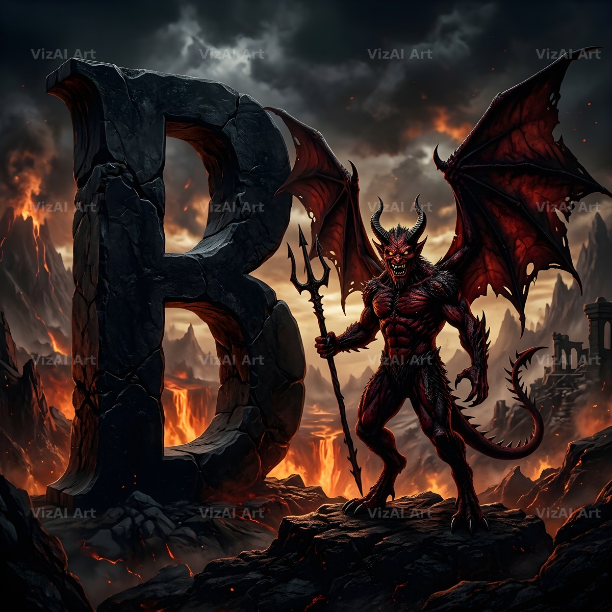 Hellfire alphabet letter B