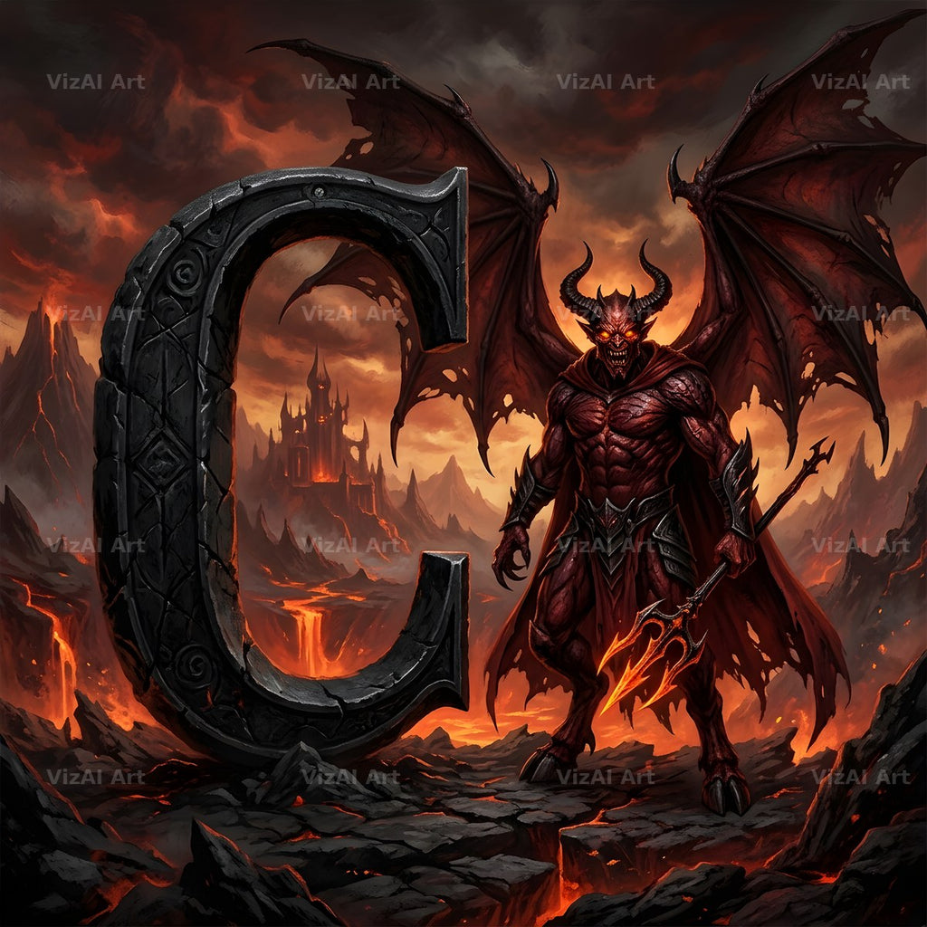 Hellfire alphabet letter C