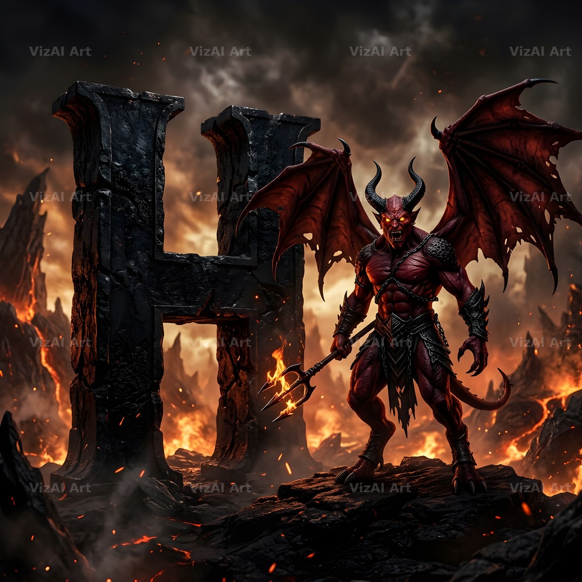 Hellfire alphabet letter H