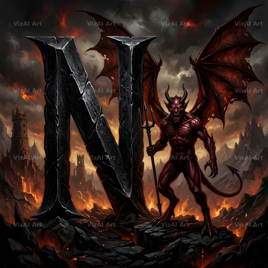 Hellfire alphabet letter N