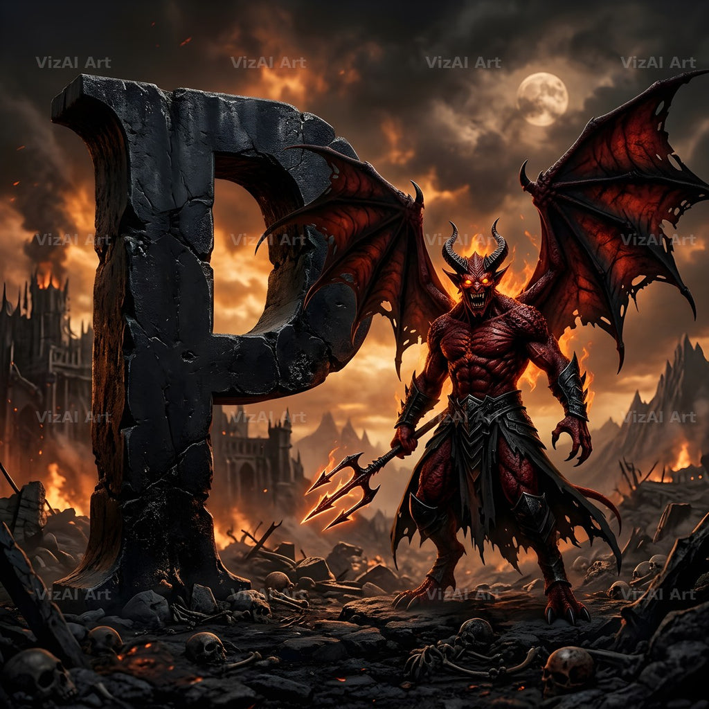 Hellfire alphabet letter P