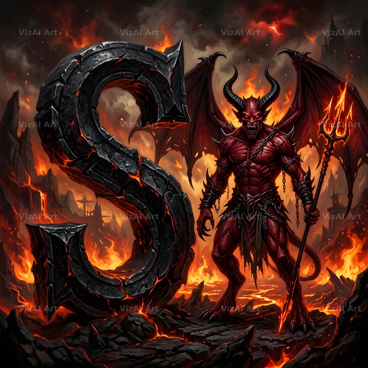 Hellfire alphabet letter S