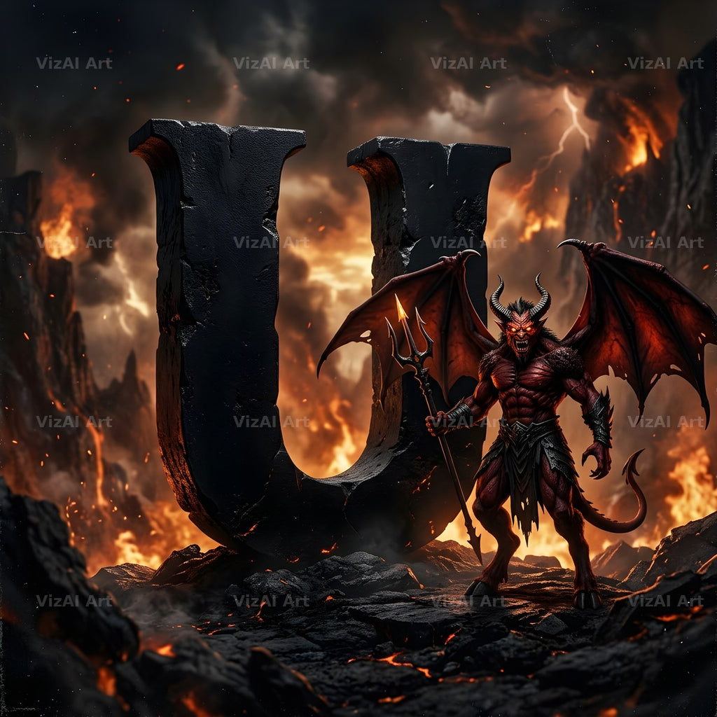 Hellfire alphabet letter U