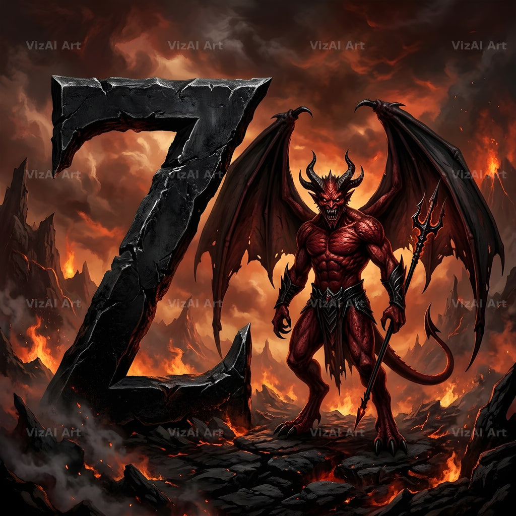Hellfire alphabet letter Z