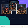 Dragon Lava Cave alphabet — choose an individual printable letter
