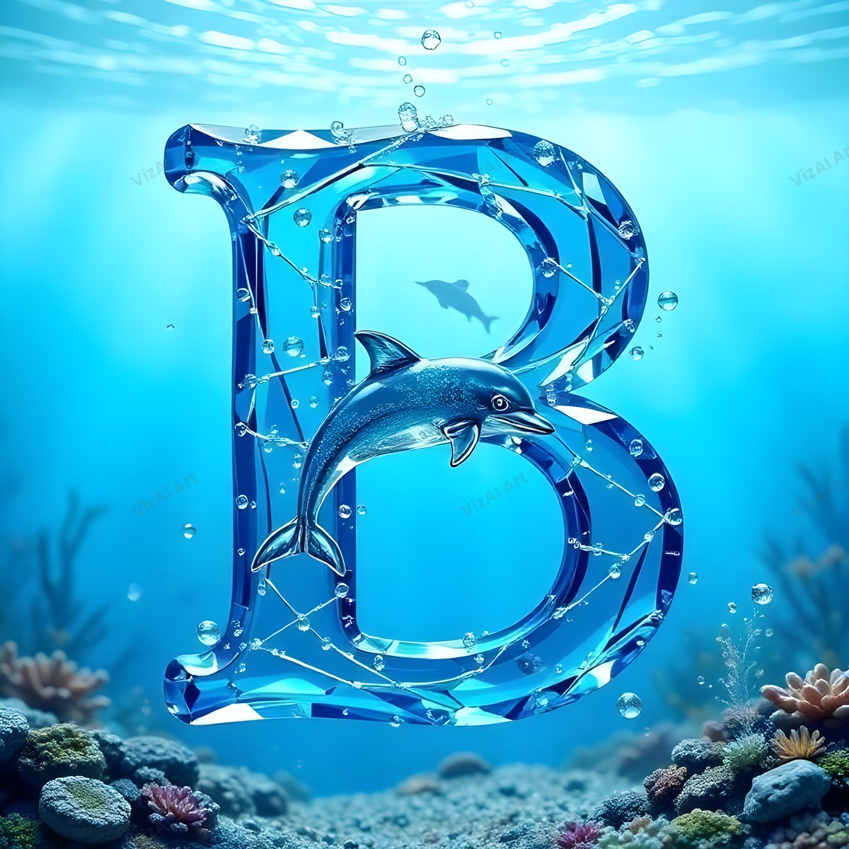 Dolphin alphabet letter B