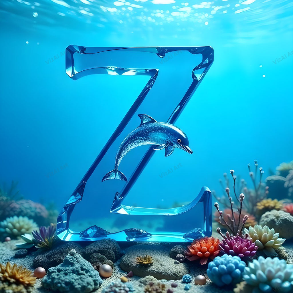 Dolphin alphabet letter Z