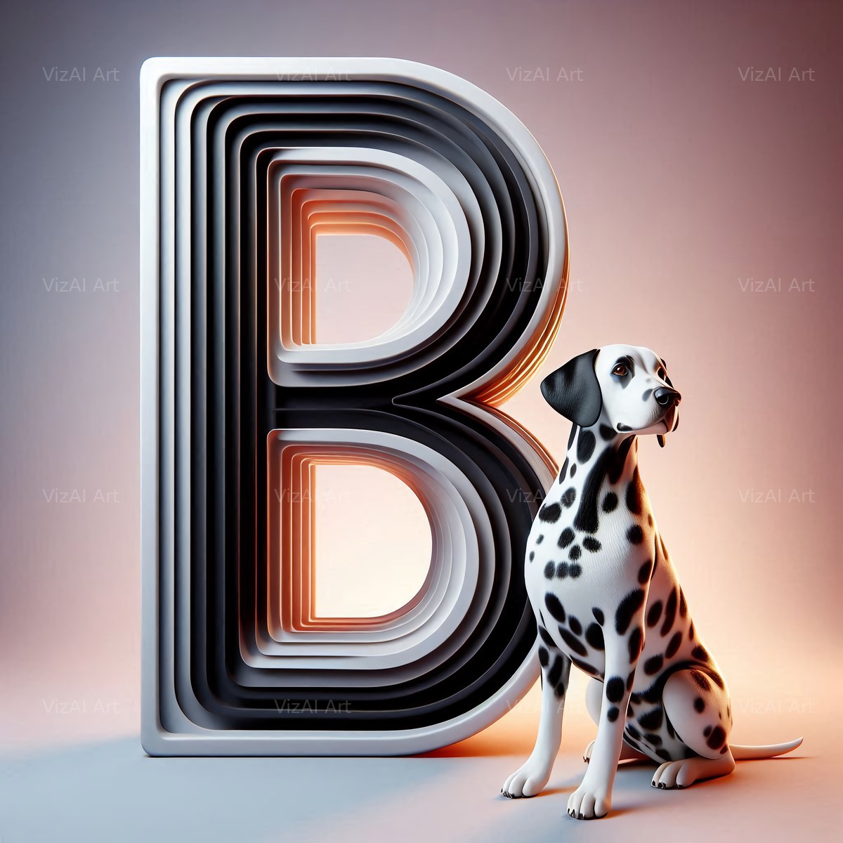 Dalmatian alphabet letter B