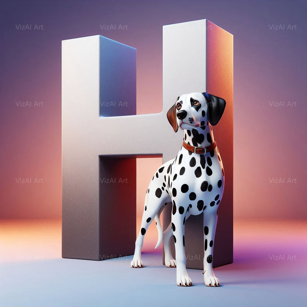 Dalmatian alphabet letter H