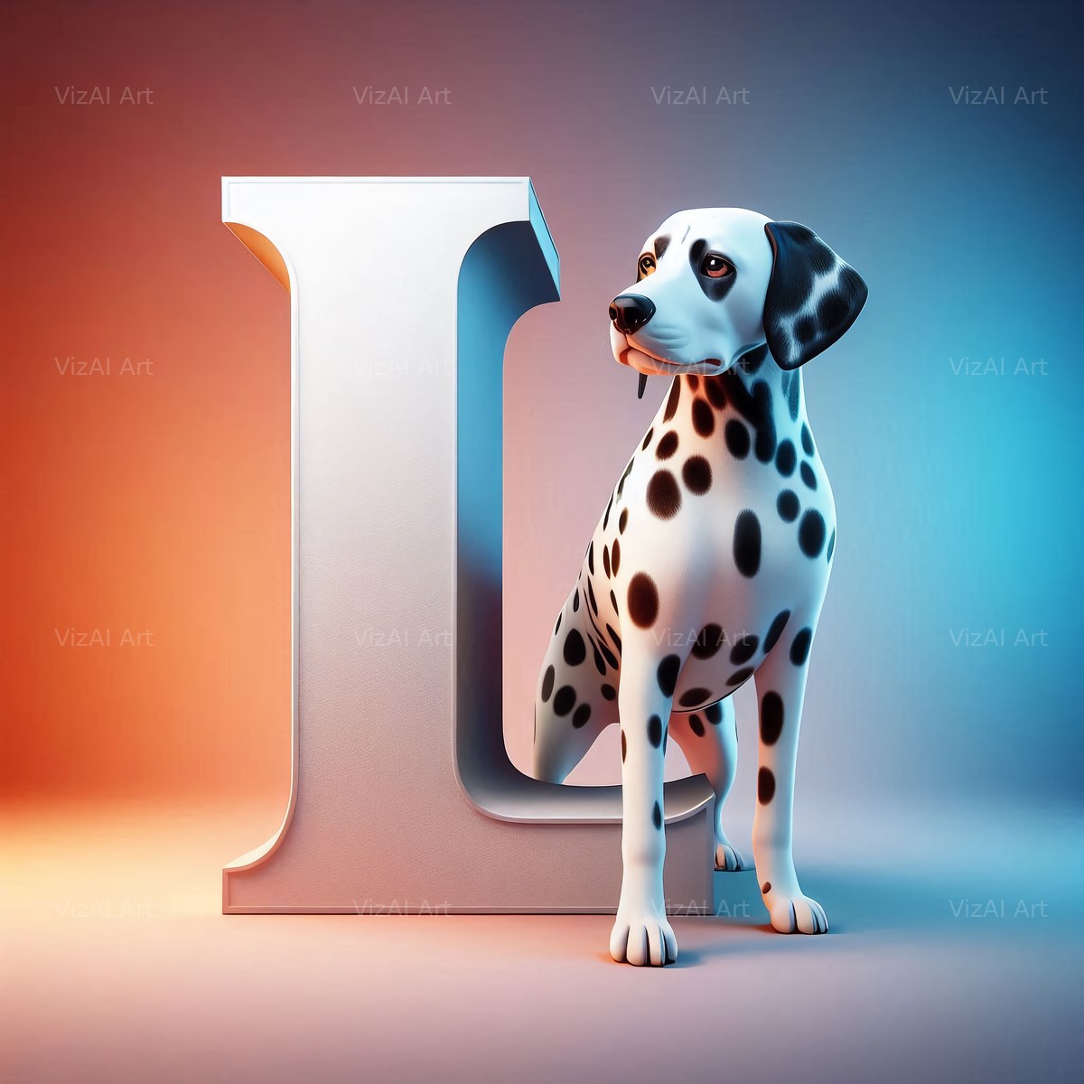 Dalmatian alphabet letter L
