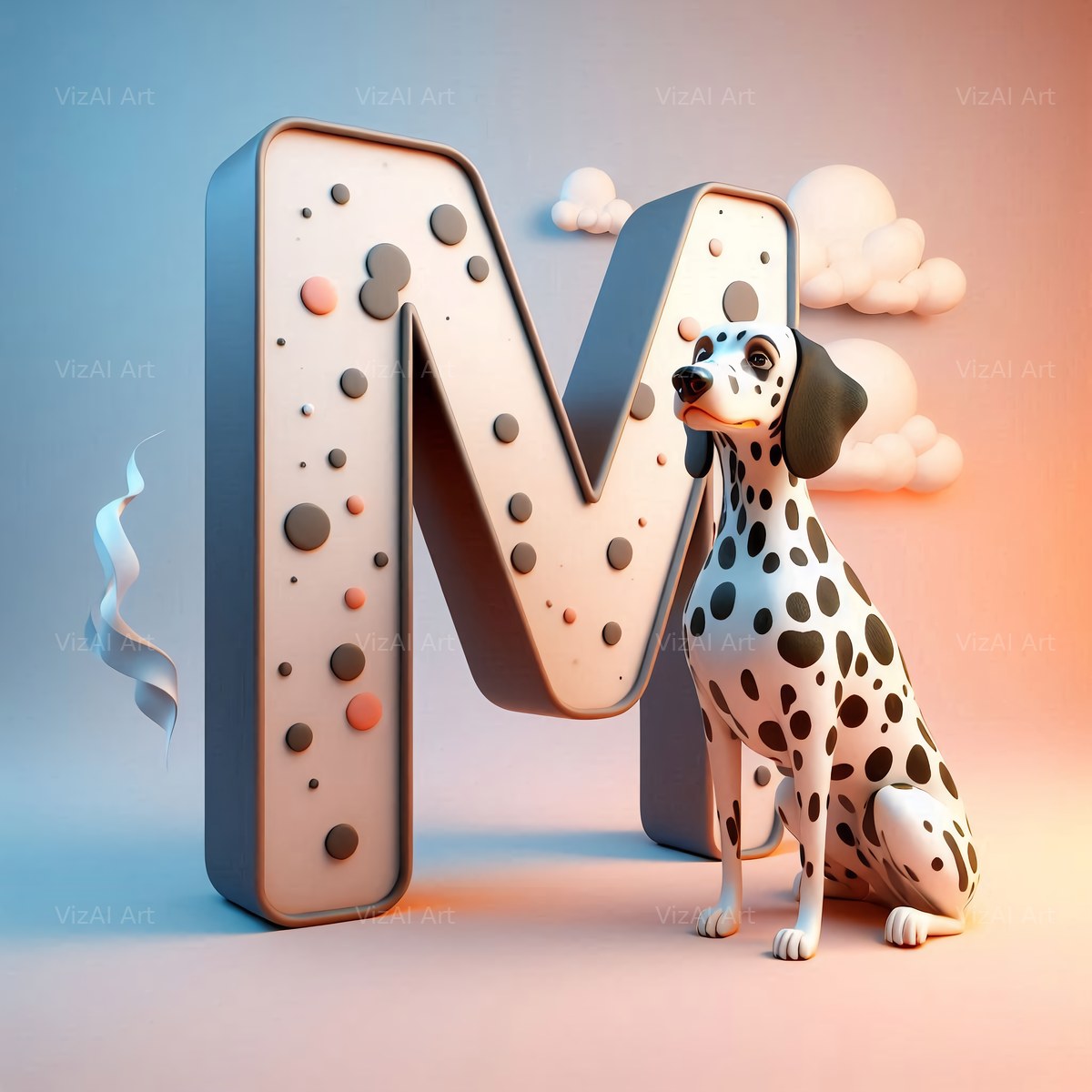 Dalmatian alphabet letter M