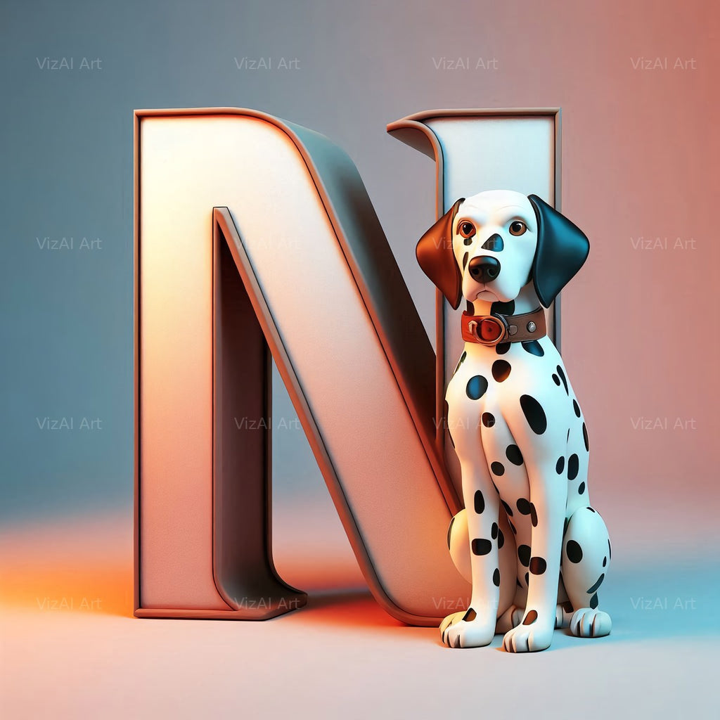 Dalmatian alphabet letter N