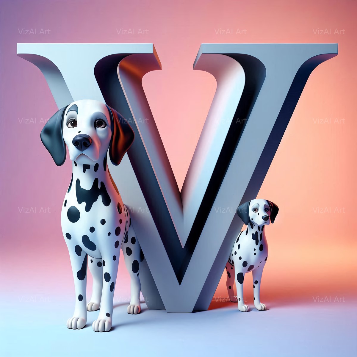 Dalmatian alphabet letter V