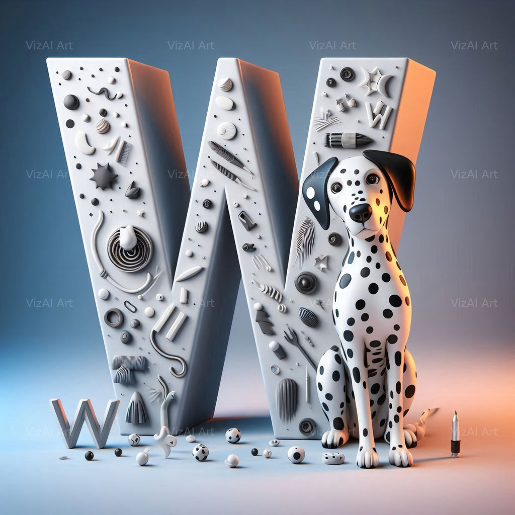 Dalmatian alphabet letter W