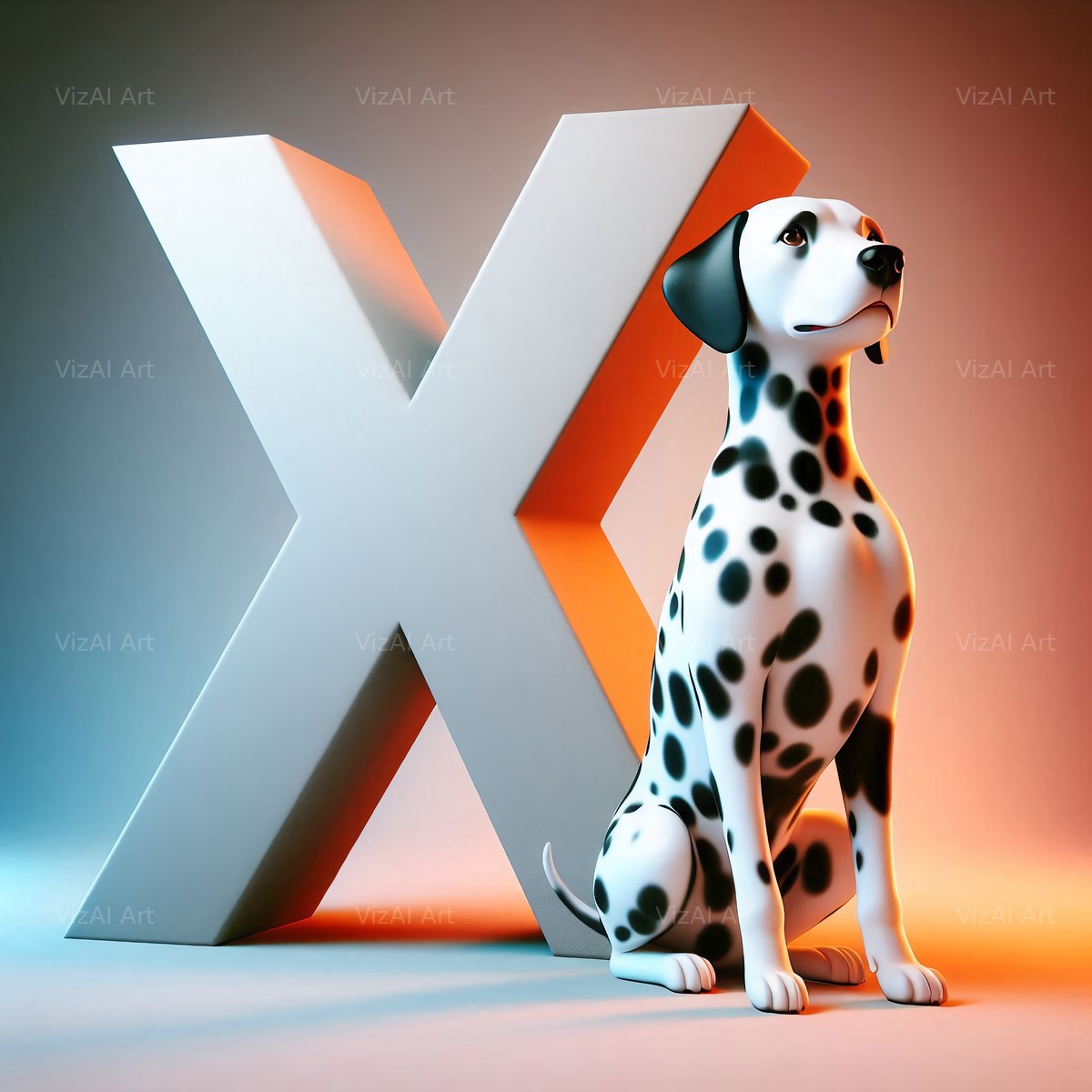 Dalmatian alphabet letter X