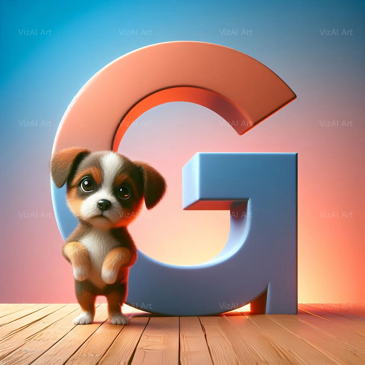 Puppy alphabet letter G