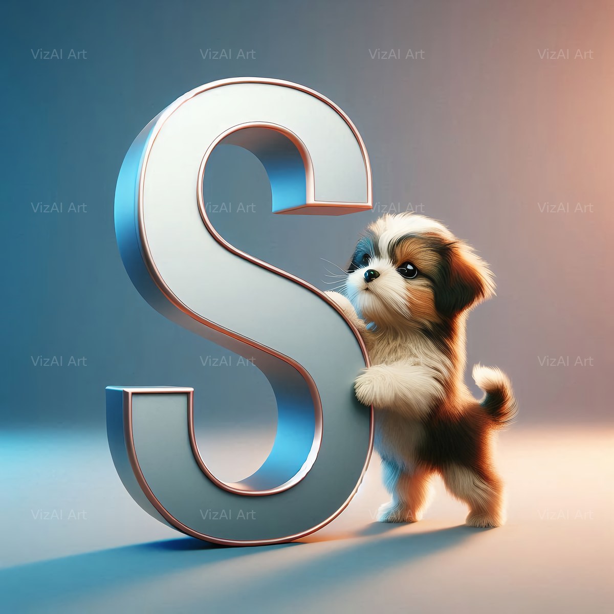Puppy alphabet letter S