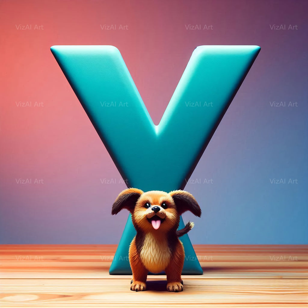 Puppy alphabet letter Y