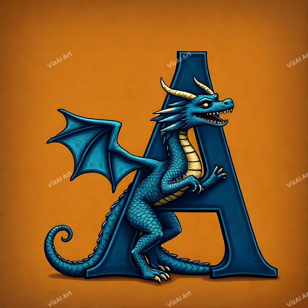 Dragon alphabet letter A