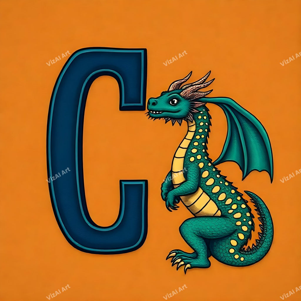 Dragon alphabet letter C