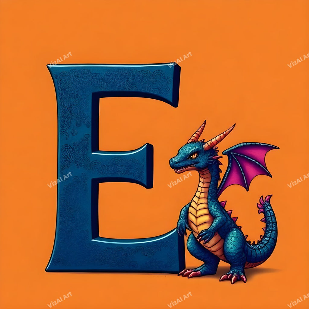 Dragon alphabet letter E