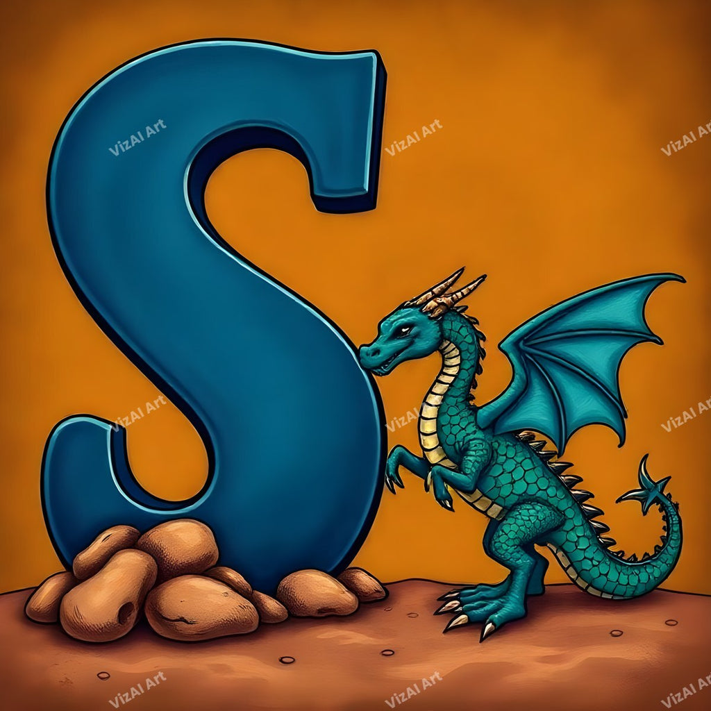 Dragon alphabet letter S