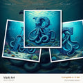 Deep Sea Kraken alphabet — choose an individual printable letter
