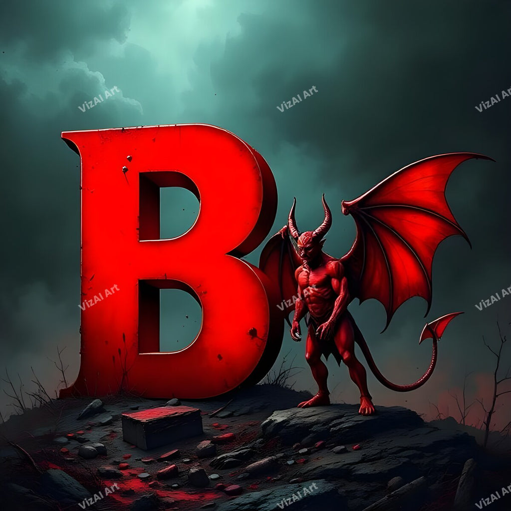 Devil 3 alphabet letter B
