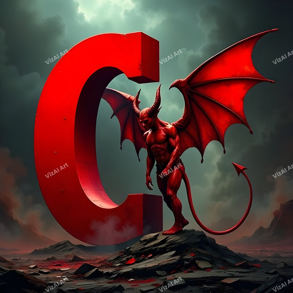 Devil 3 alphabet letter C