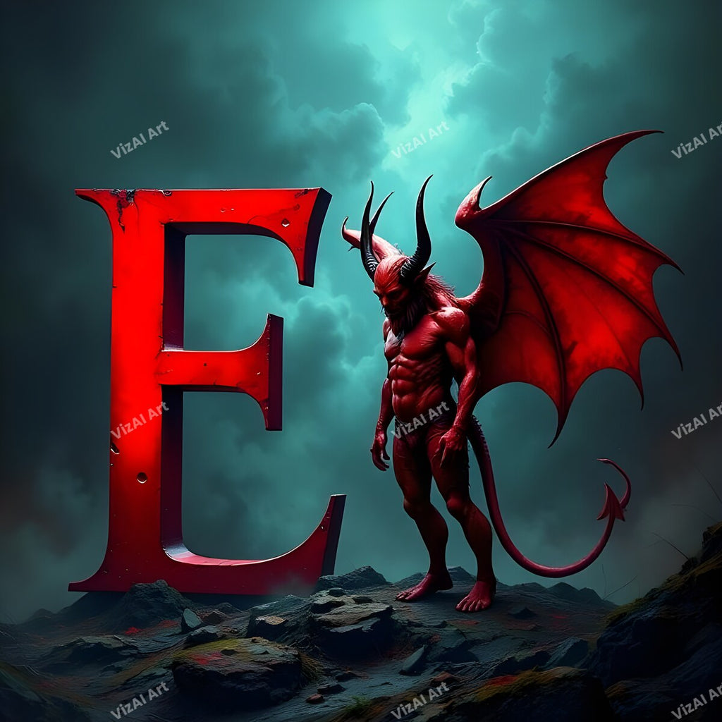 Devil 3 alphabet letter E