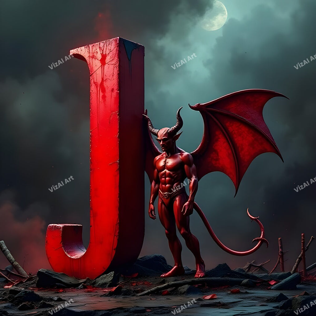 Devil 3 alphabet letter J